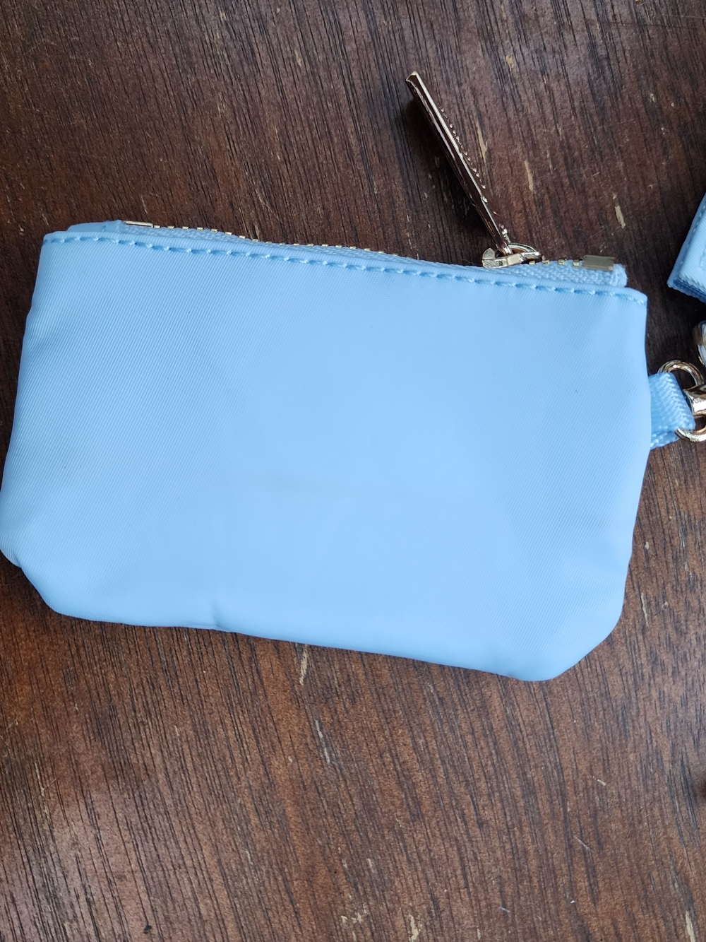 Lululemon Dual Pouch Wristlet Powder Blue Utility Wordmark Keychain Wallet - Picture 7 of 12